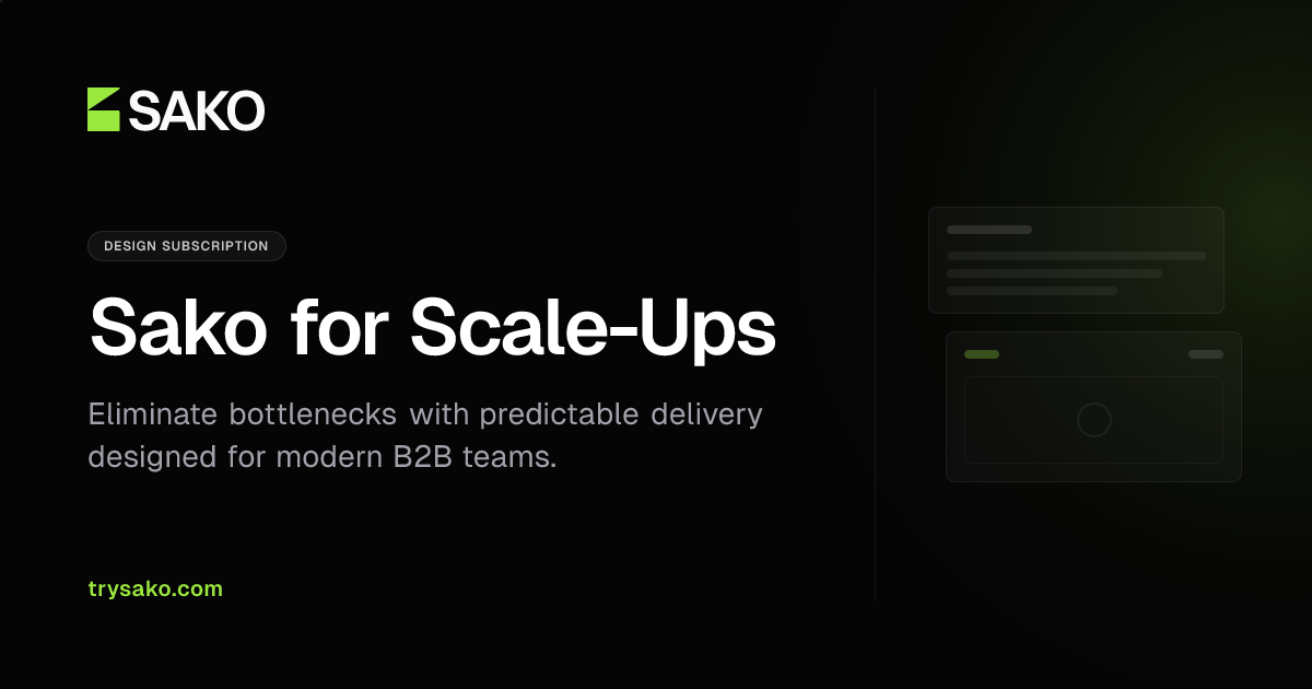 Sako for Scale-Ups | 2 Pipelines for Series A–B GTM